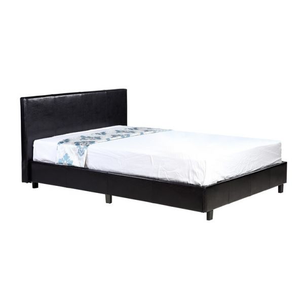 PABLO 3FT Single Faux Leather Bed in Black