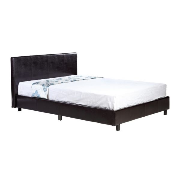 PABLO 5FT King Faux Leather Bed in Brown