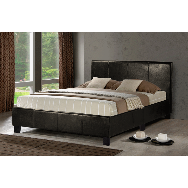PABLO 3FT Single Faux Leather Bed in Brown