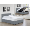 LUNA 4FT Small Double Faux Leather Ottoman Storage Bed in Grey