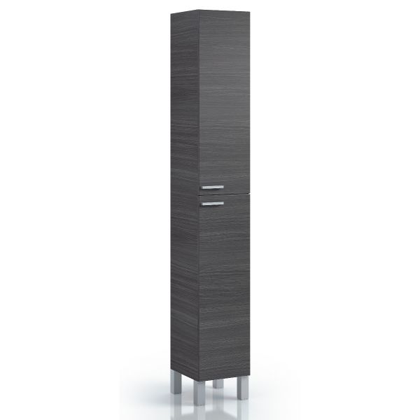 BALTIC Tall 2 Door Storage Cabinet in Grey Ash