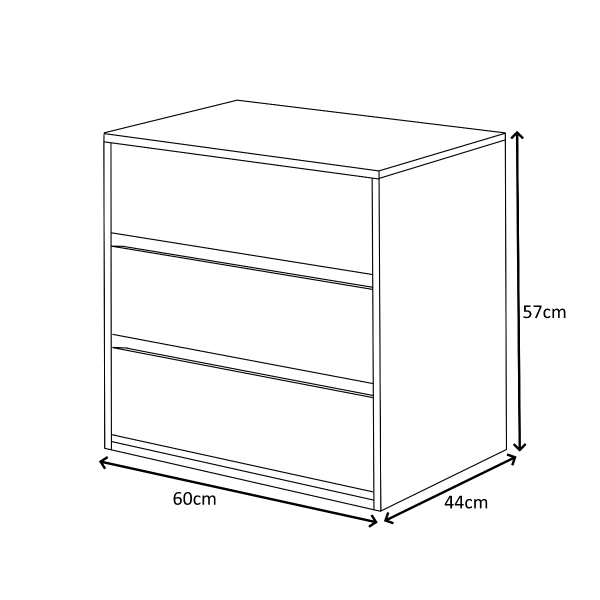 ARC 3 Drawer Internal Chest of Drawers