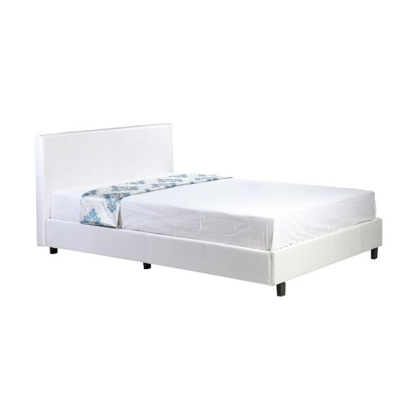 PABLO 3FT Single Faux Leather Bed in White