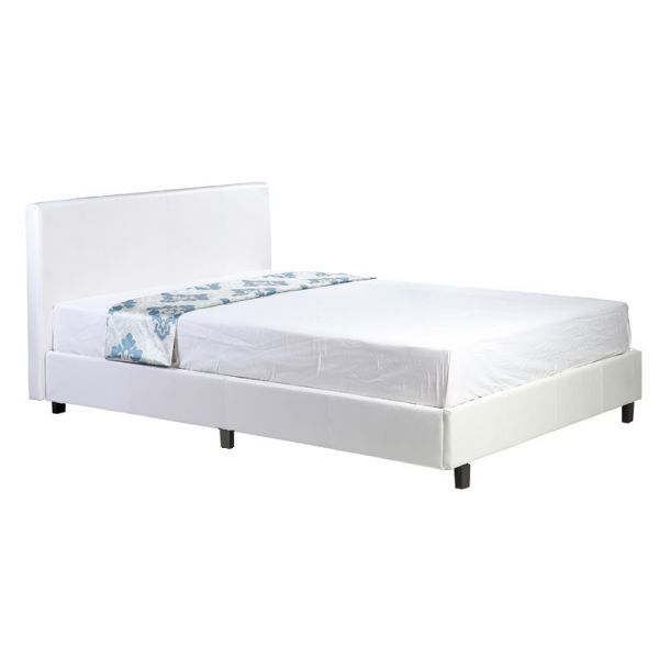 PABLO 3FT Single Faux Leather Bed in White