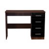 REFLECT 4 High Gloss Drawer Dressing Table in Black / Walnut